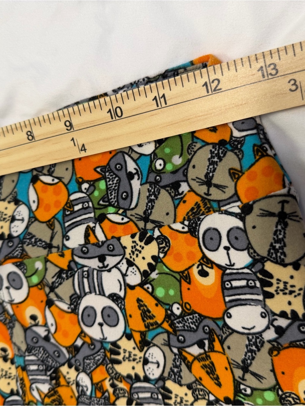 LuLaRoe Leggings Multicolor Rare Animal Print Panda Fox Raccoon Frog OS - Picture 6 of 8